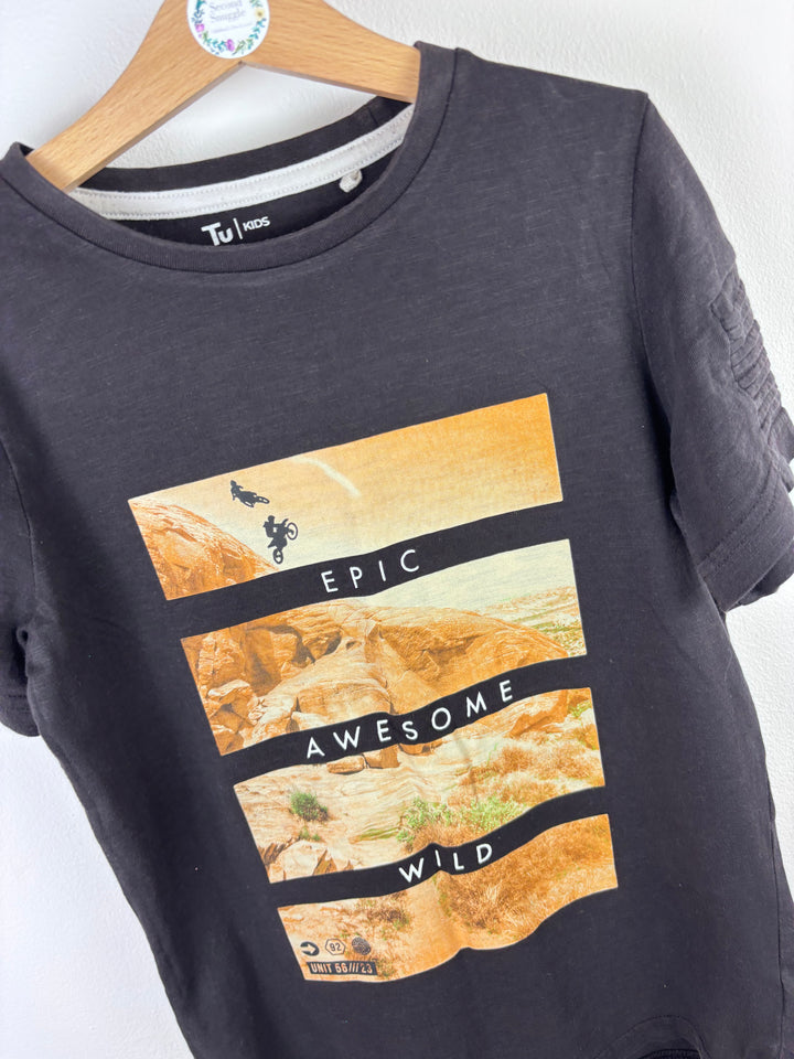 Tu Black Graphic T-Shirt 9 Years-Tops-Second Snuggle Preloved