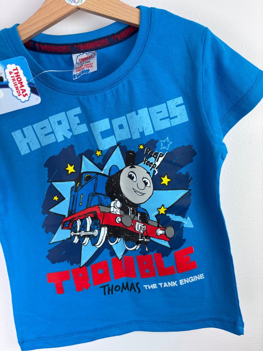 Thomas The Tank Engine Blue T-Shirt 5-6 Years-Tops-Second Snuggle Preloved