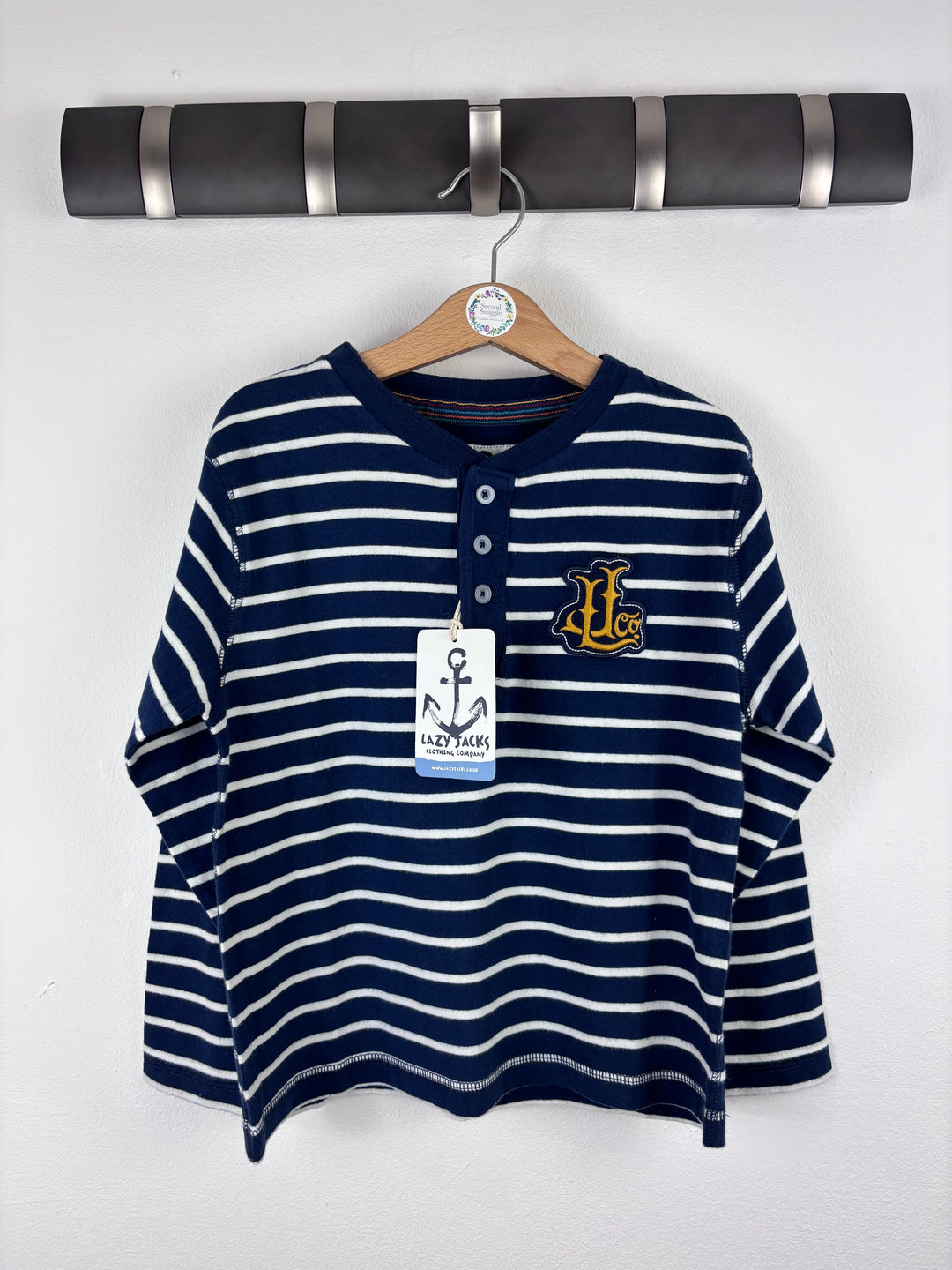 Lazy Jacks Navy Stripe Top 5-6 Years-Tops-Second Snuggle Preloved