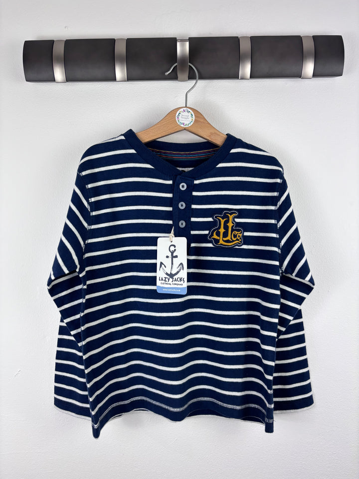 Lazy Jacks Navy Stripe Top 5-6 Years-Tops-Second Snuggle Preloved