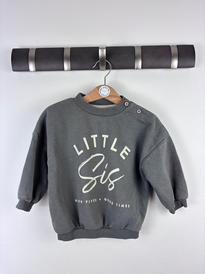 George Little Sis Sweatshirt 9-12 Months-Jumpers-Second Snuggle Preloved