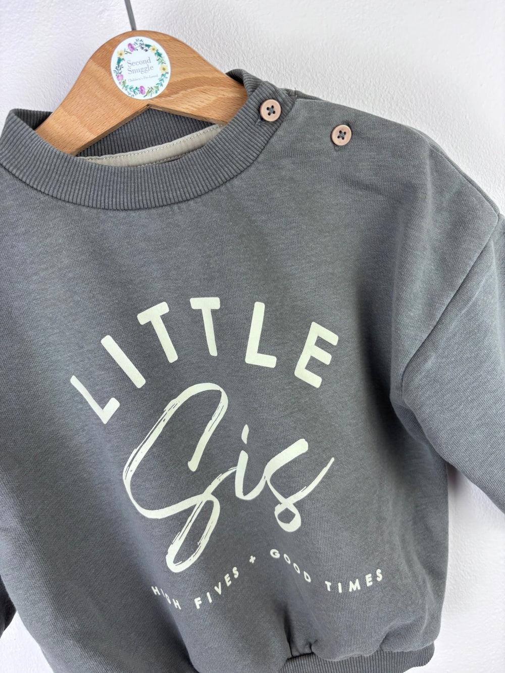 George Little Sis Sweatshirt 9-12 Months-Jumpers-Second Snuggle Preloved