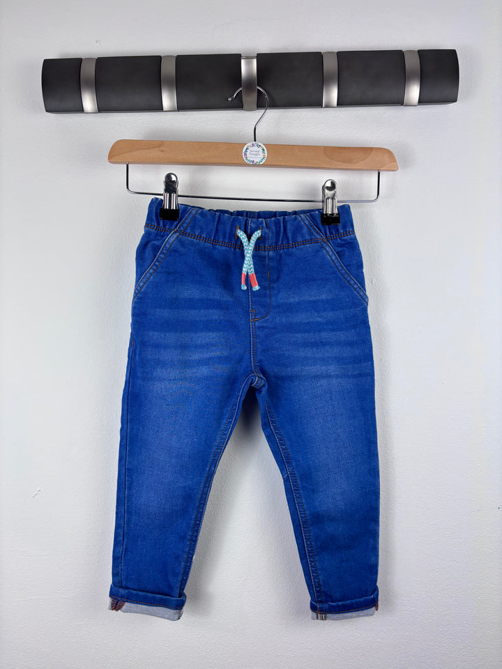 Tu Blue Denim Joggers 18-24 Months