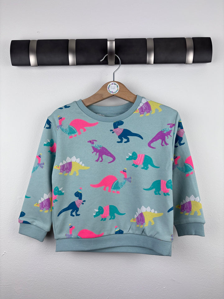Ex M&S Blue Dinosaur Sweatshirt Various Sizes-Jumpers-Second Snuggle Preloved