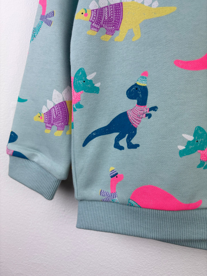 Ex M&S Blue Dinosaur Sweatshirt Various Sizes-Jumpers-Second Snuggle Preloved