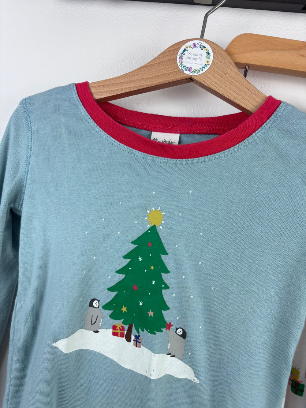 Boden Blue Christmas Pyjama Set 5 Years-Night Wear-Second Snuggle Preloved