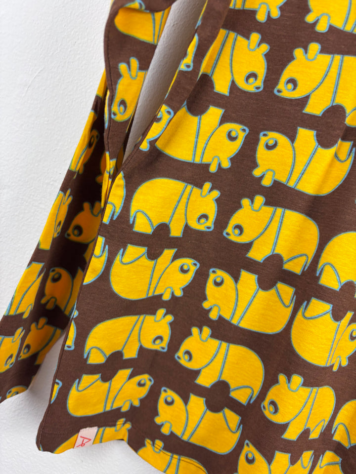 Alba Long Sleeve Yellow Elephant Top 128 (7-8 Years)-Tops-Second Snuggle Preloved