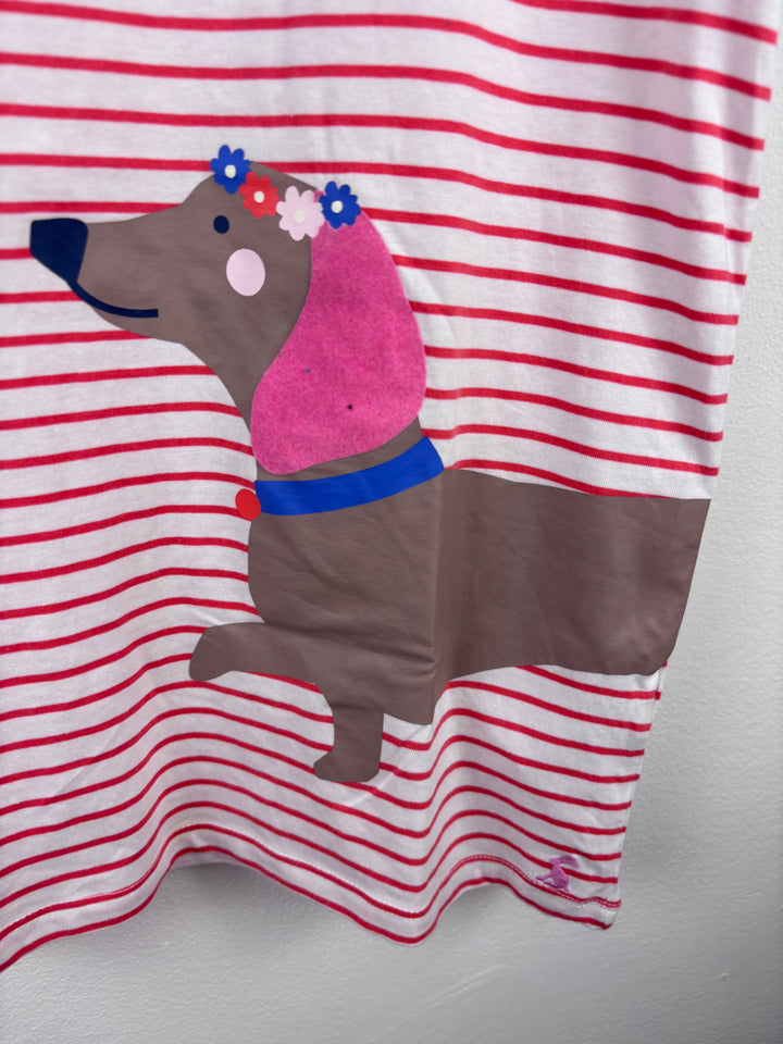 Joules Pink Stripe Dog T-Shirt 12 Years-Tops-Second Snuggle Preloved