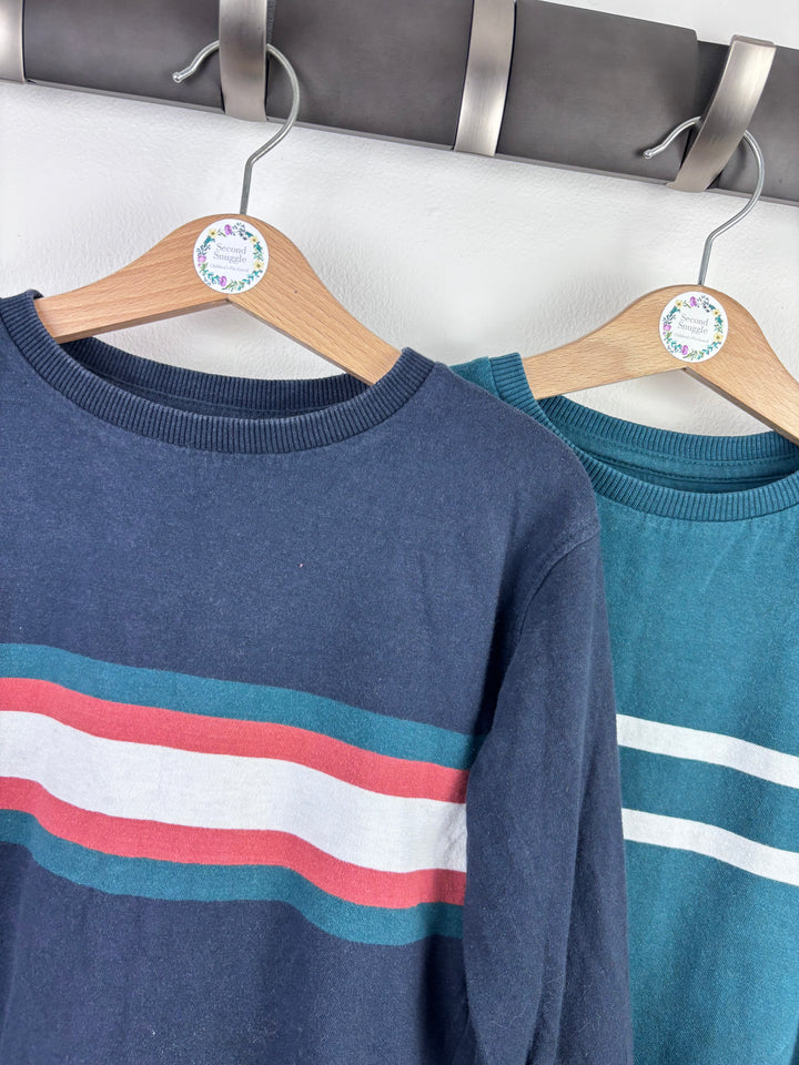 John Lewis Stripe Long Sleeve Tops Set 5 Years-Tops-Second Snuggle Preloved