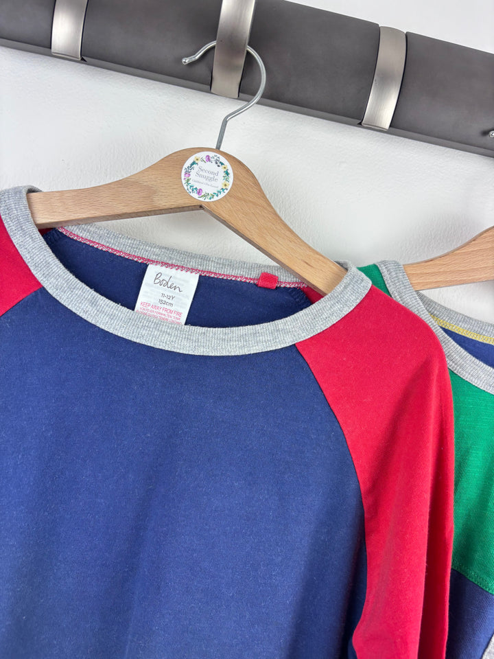 Boden Colour Block Long Sleeve Tops Set 11-12 Years