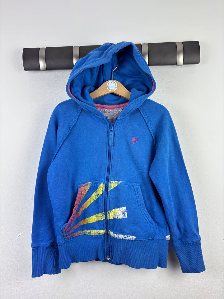 Fat Face Blue Zip Hoodie with Sunburst Print 8-9 Years-Hoodies-Second Snuggle Preloved