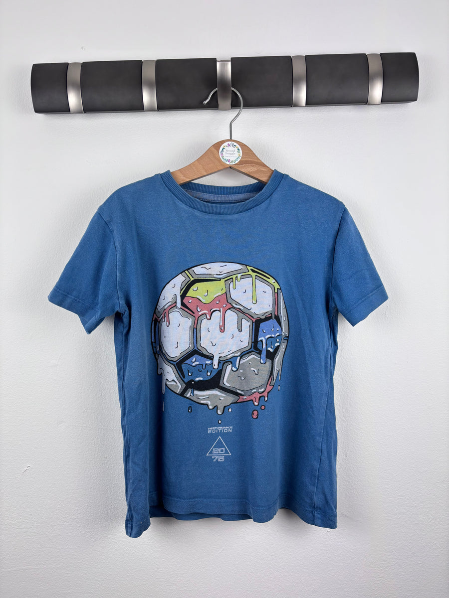 Next Blue Football Graphic T-Shirt 6 Years-Tops-Second Snuggle Preloved