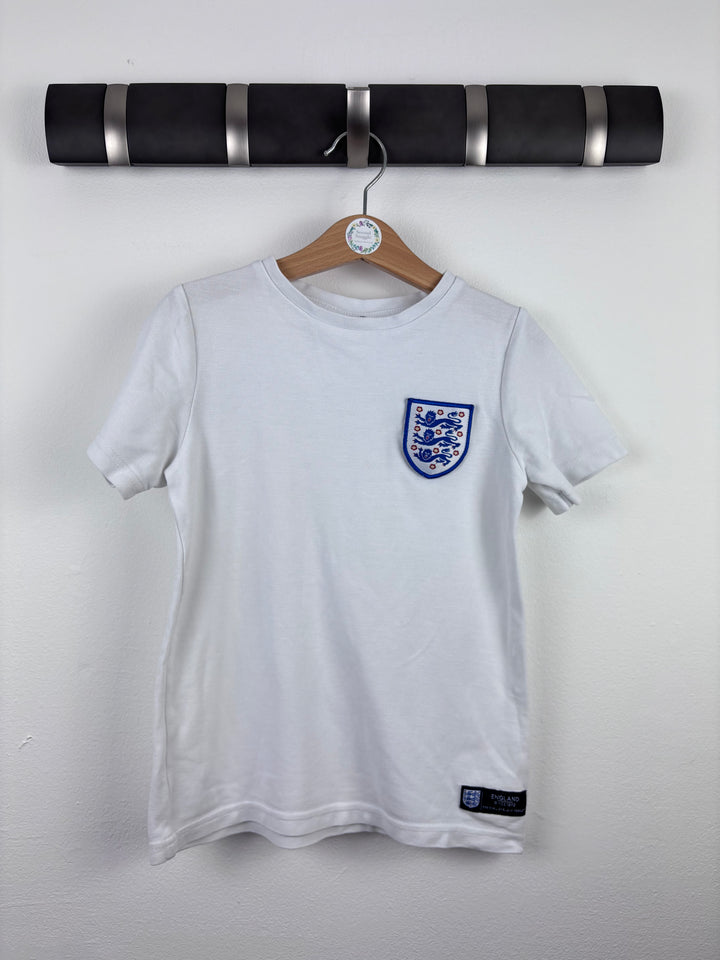 Tu White England Football T-Shirt 7 Years-Tops-Second Snuggle Preloved