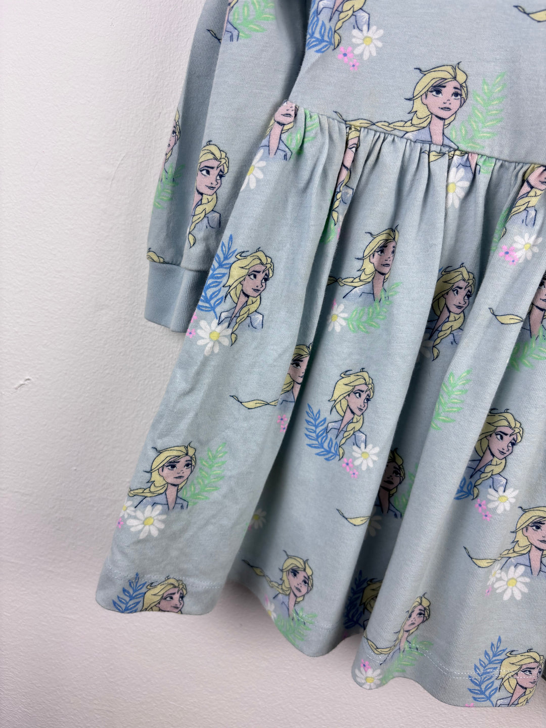 M&S Blue Frozen Elsa Print Dress 2-3 Years-Dresses-Second Snuggle Preloved