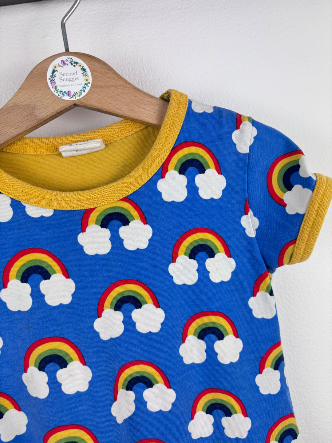 Maxomorra Rainbow Print Dress 3-4 Years-Dresses-Second Snuggle Preloved