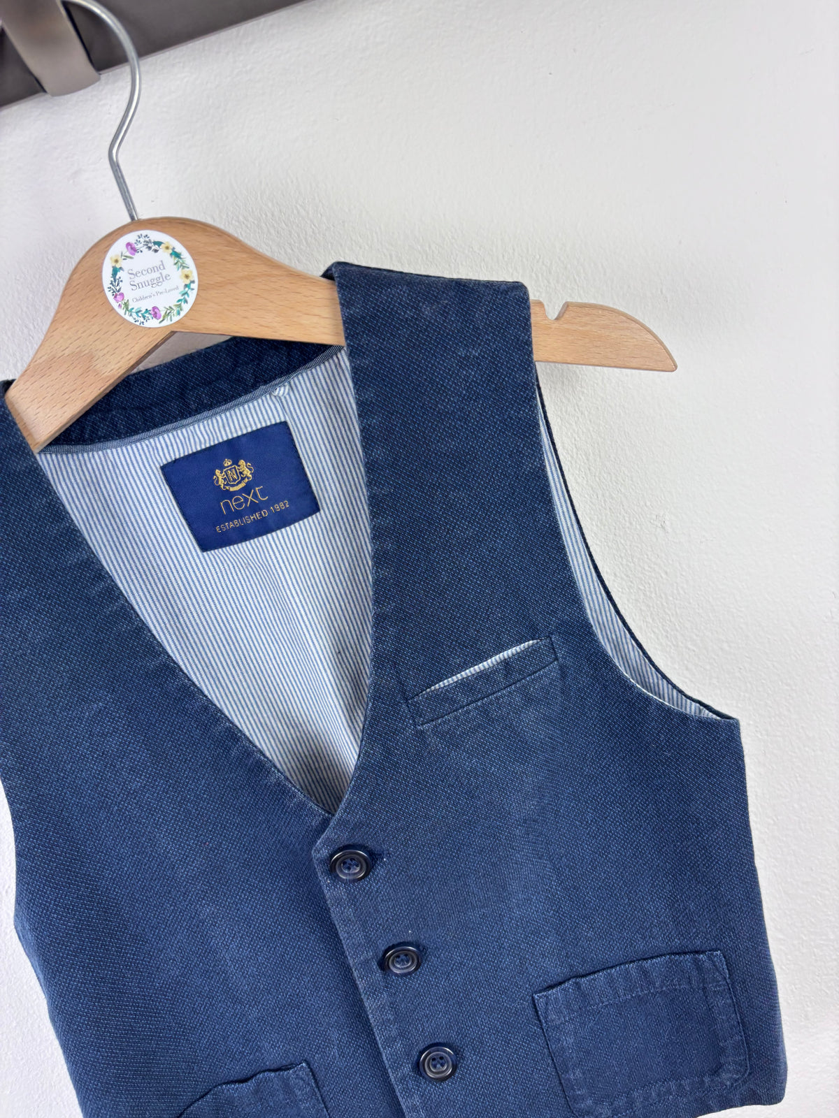 Next Navy Cord Waistcoat 5 Years-Suits-Second Snuggle Preloved