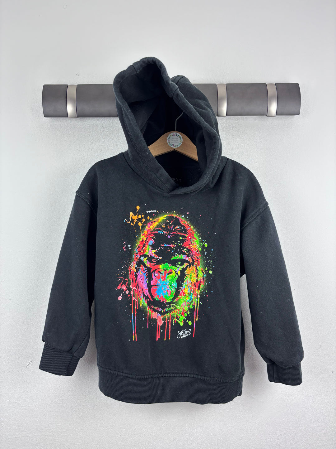 Next Black Neon Gorilla Hoodie 5 Years-Hoodies-Second Snuggle Preloved