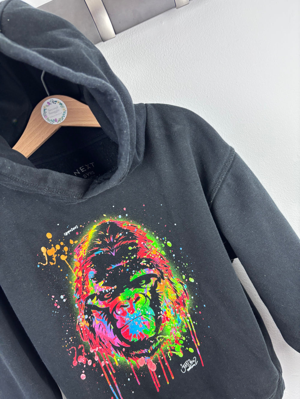 Next Black Neon Gorilla Hoodie 5 Years-Hoodies-Second Snuggle Preloved