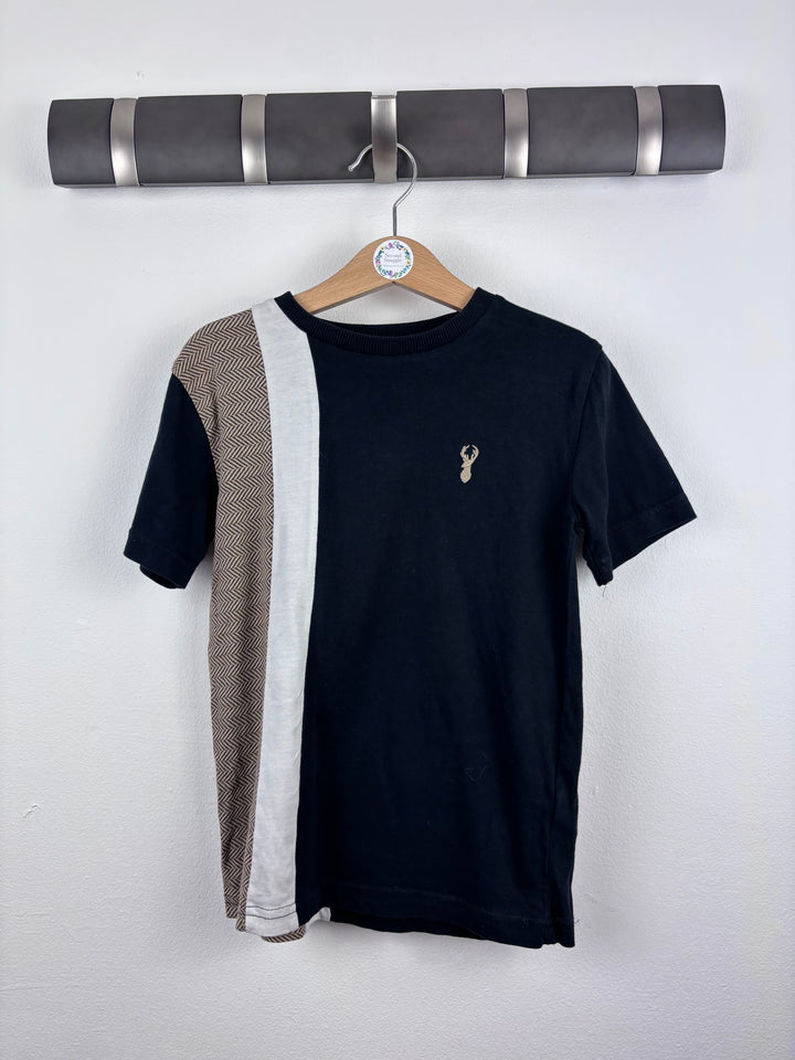 Next Black and Beige Panel T-Shirt 5 Years-Tops-Second Snuggle Preloved