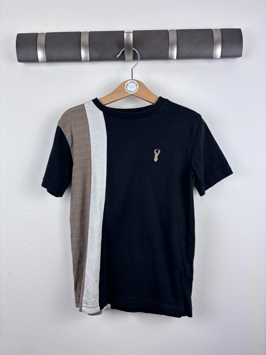 Next Black and Beige Panel T-Shirt 5 Years-Tops-Second Snuggle Preloved