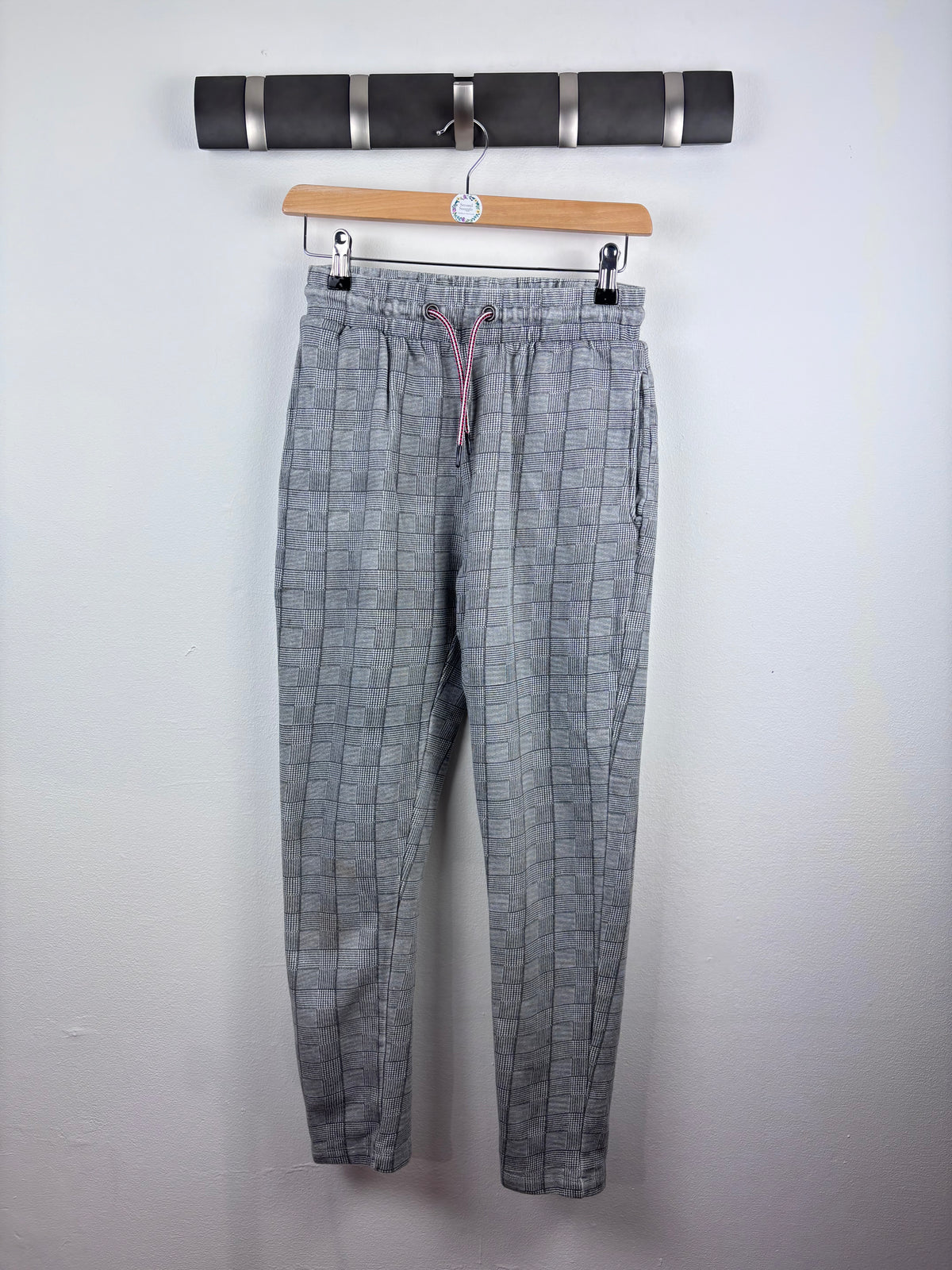 Teenz Shop Grey Check Trousers 11-12 Years-Trousers-Second Snuggle Preloved