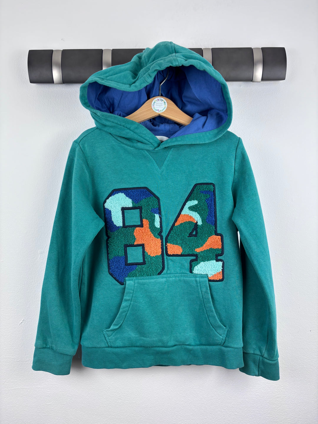 M&S Green 84 Appliqué Hoodie 6-7 Years-Hoodies-Second Snuggle Preloved