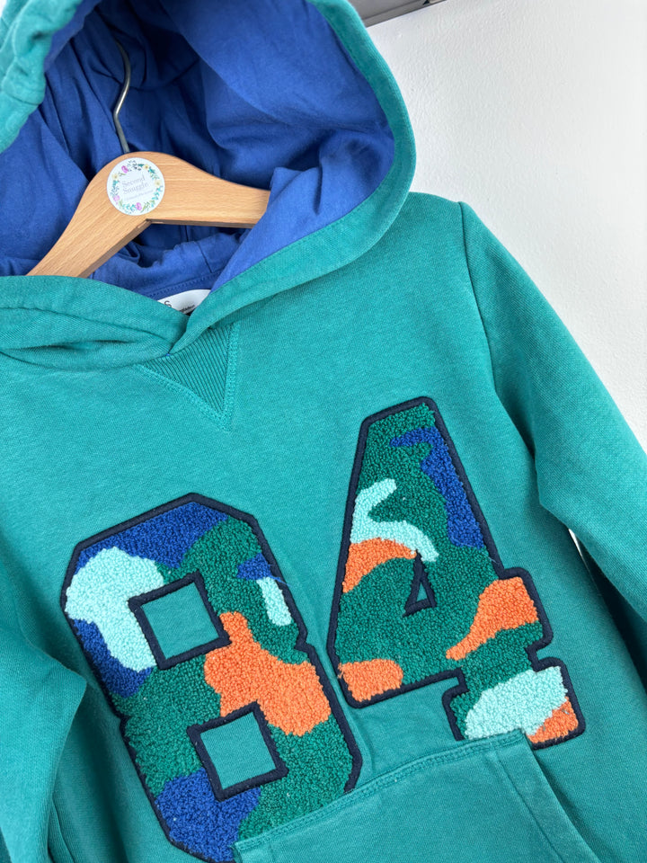 M&S Green 84 Appliqué Hoodie 6-7 Years-Hoodies-Second Snuggle Preloved