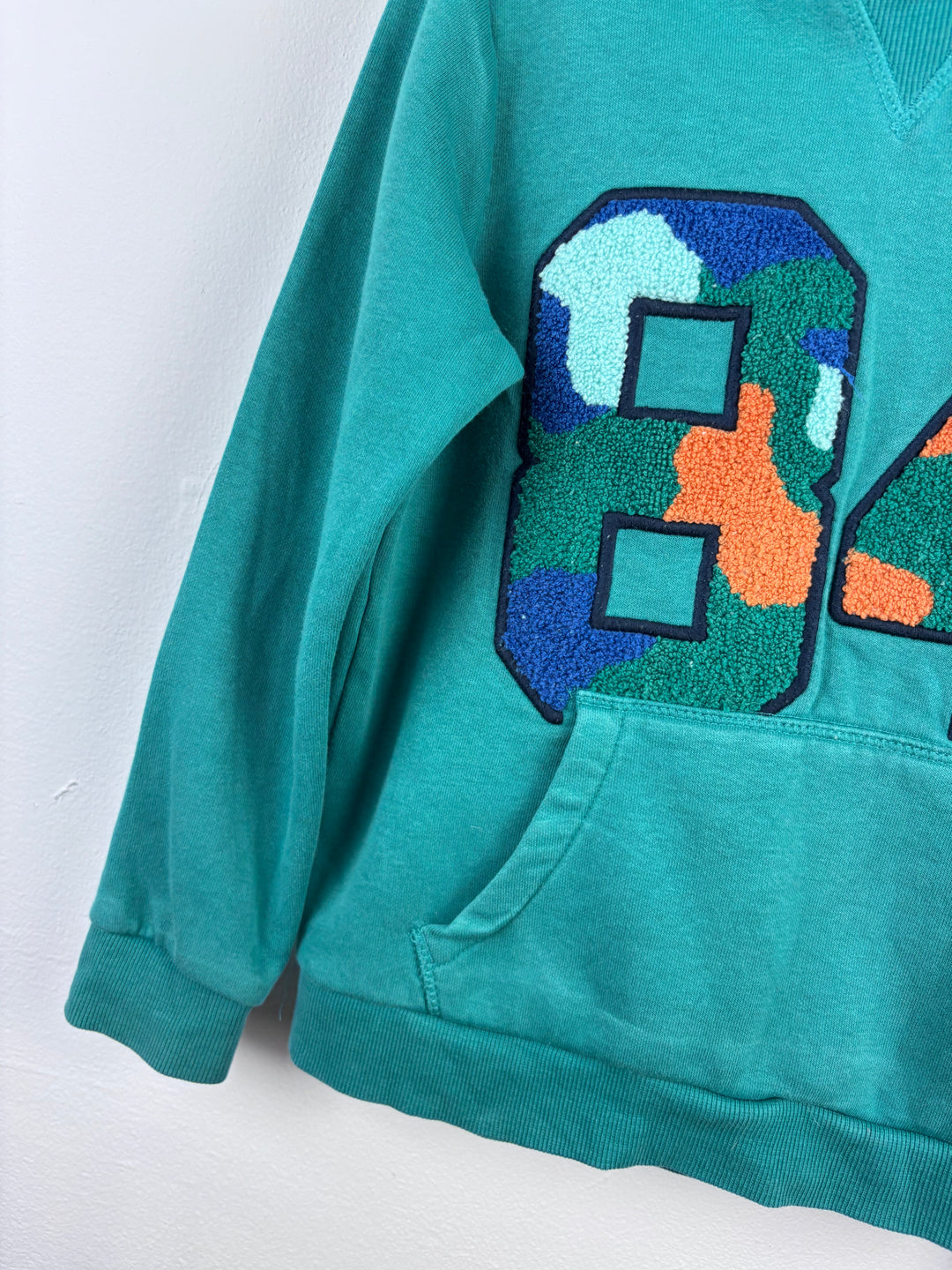 M&S Green 84 Appliqué Hoodie 6-7 Years-Hoodies-Second Snuggle Preloved