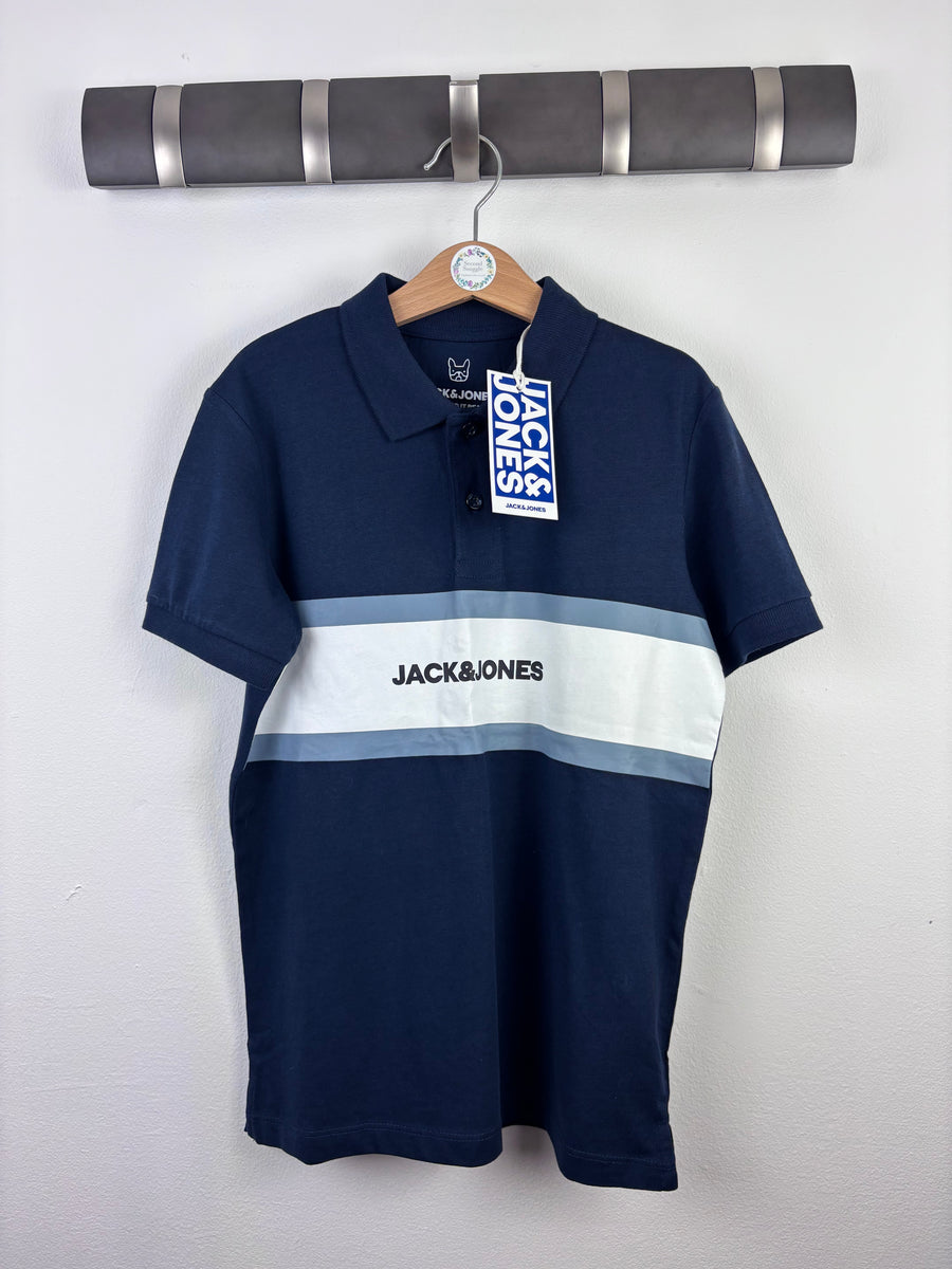 Jack & Jones Navy Stripe Polo Shirt 10 Years-Tops-Second Snuggle Preloved