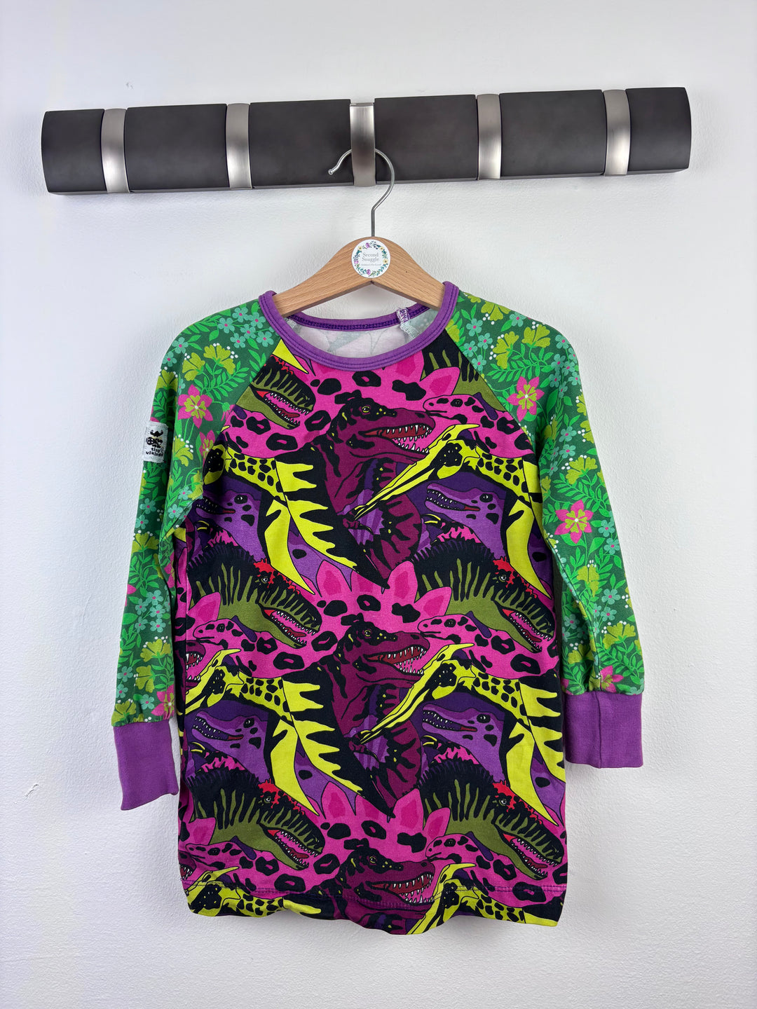 Tiny Vikings Dinosaur Print Top 5-6 Years-Tops-Second Snuggle Preloved