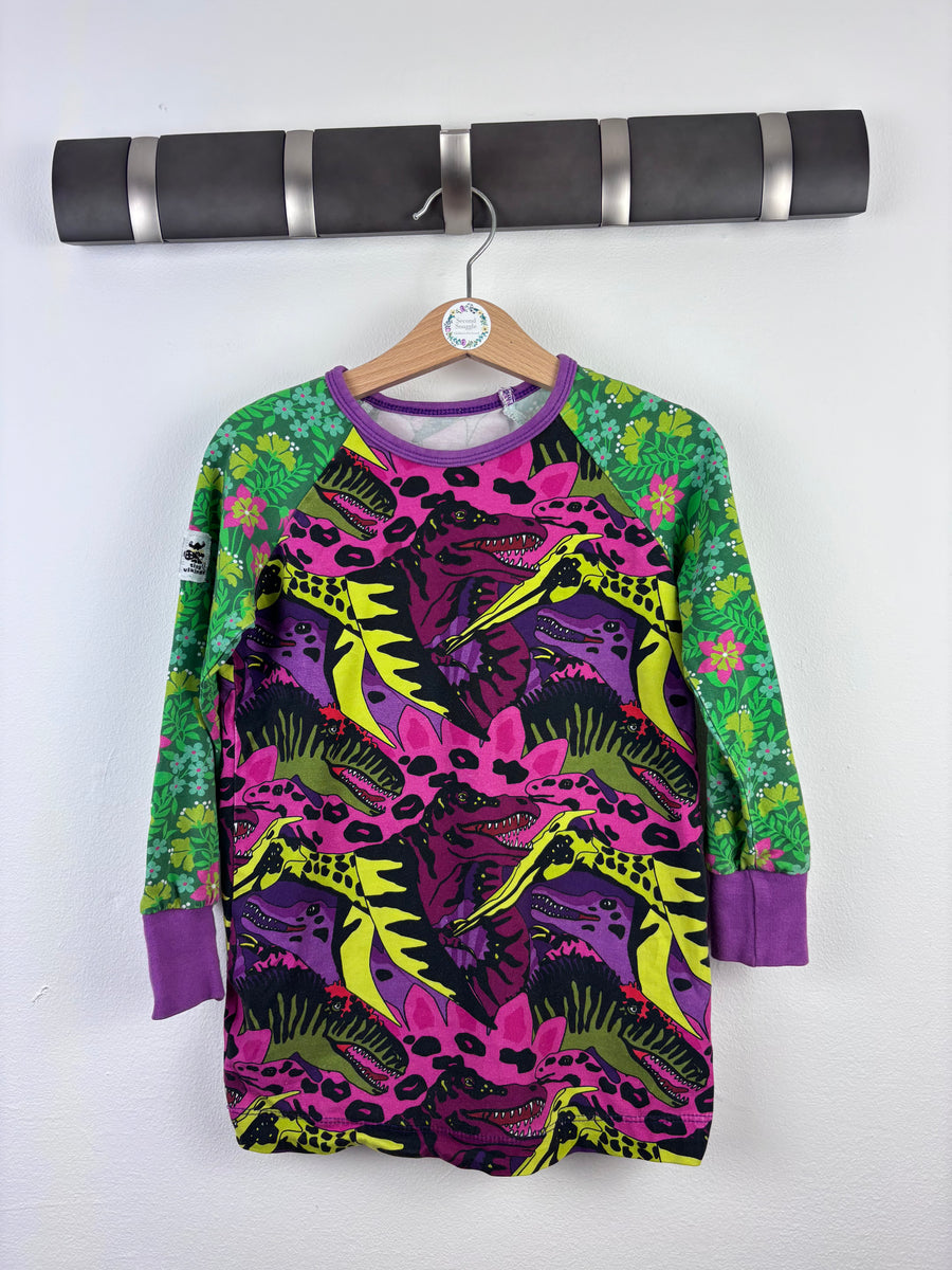 Tiny Vikings Dinosaur Print Top 5-6 Years-Tops-Second Snuggle Preloved