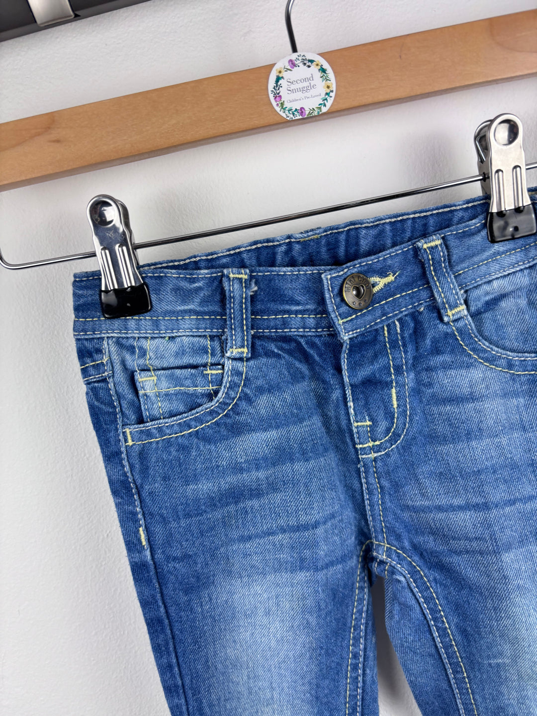 Mini Club Blue Denim Jeans 6-9 Months-Trousers-Second Snuggle Preloved