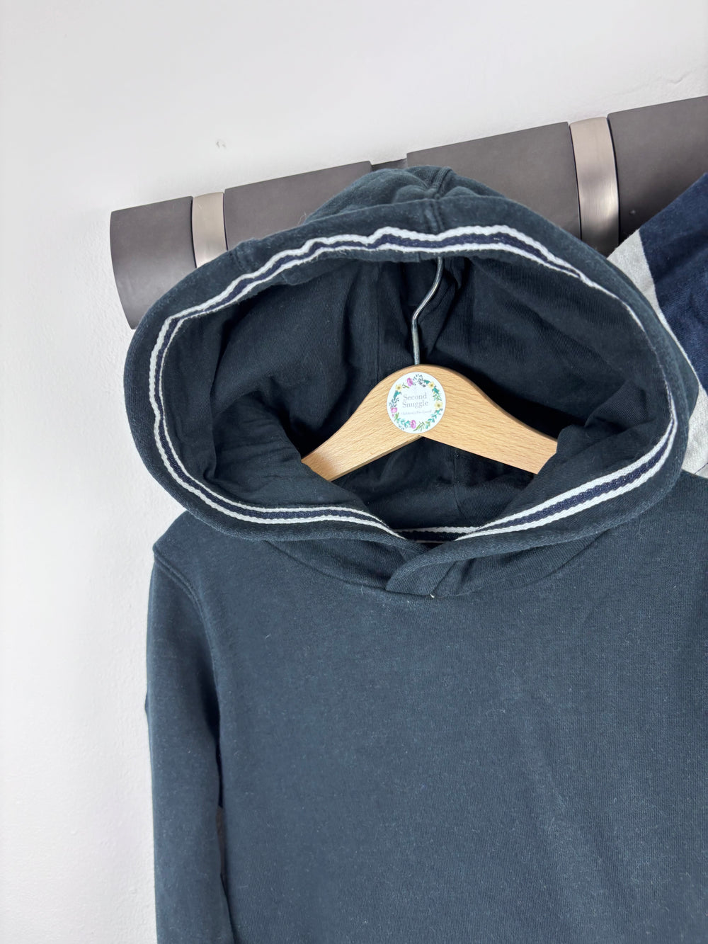 M&S Navy and Stripe Hoodie Set 6-7 Years-Hoodies-Second Snuggle Preloved