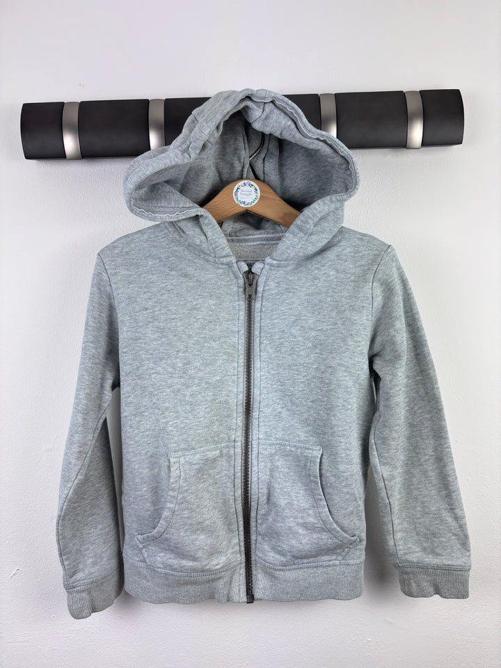M&S Light Grey Zip Hoodie 4-5 Years-Hoodies-Second Snuggle Preloved