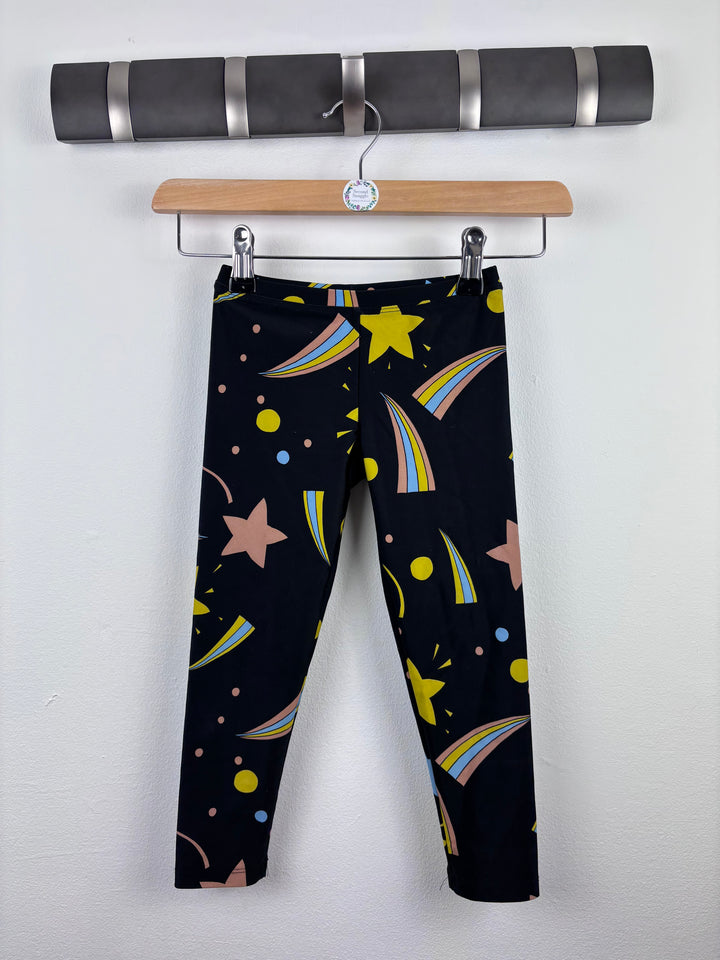Mini Rodini Star and Rainbow Leggings 92/98 (2-3 Years)-Leggings-Second Snuggle Preloved