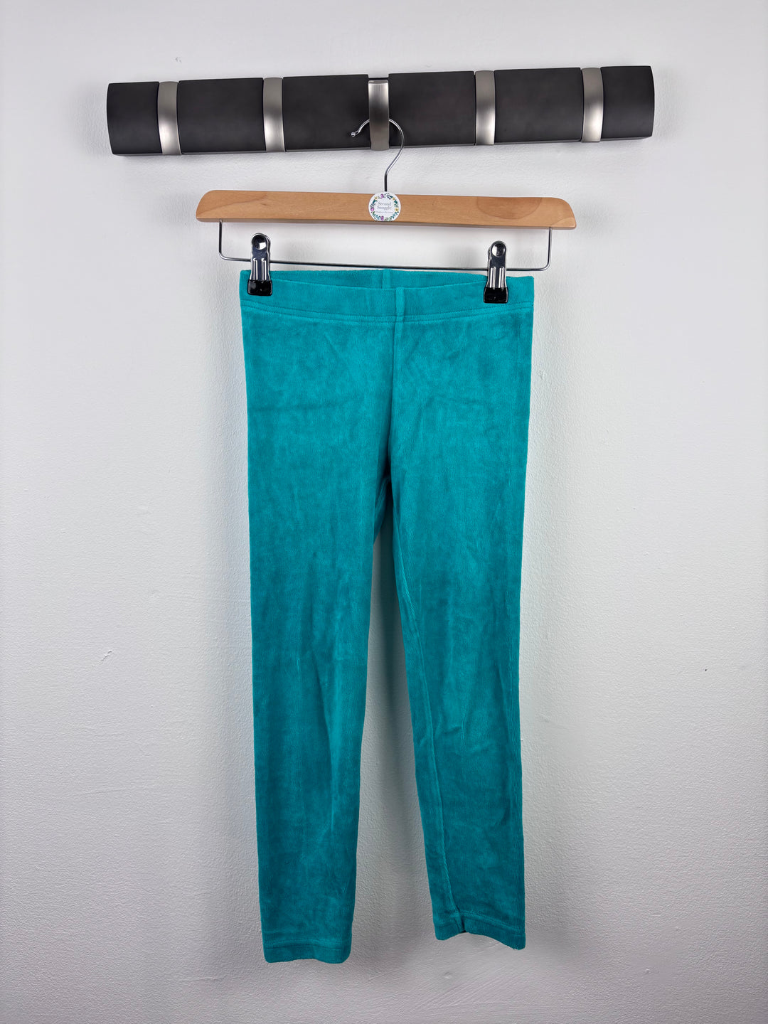 Maxomorra Teal Cord Leggings 5-6 Years-Leggings-Second Snuggle Preloved