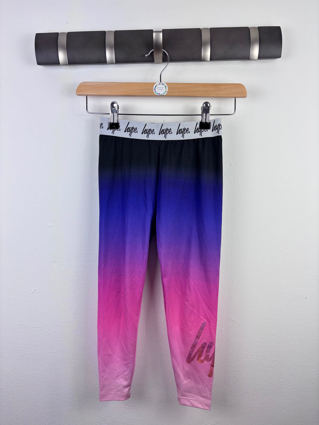 Hype Pink and Blue Ombre Leggings 7-8 Years-Leggings-Second Snuggle Preloved