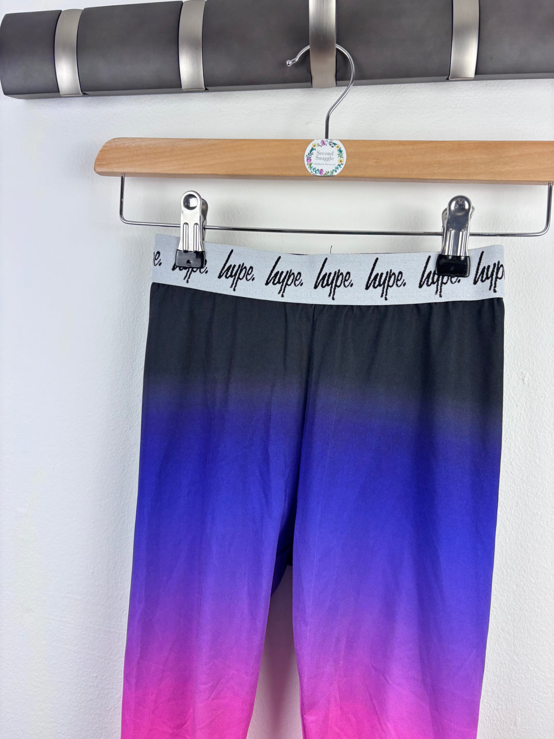 Hype Pink and Blue Ombre Leggings 7-8 Years-Leggings-Second Snuggle Preloved