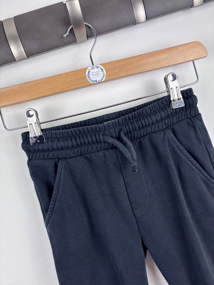 Fred & Flo Black Joggers 5-6 Years-Trousers-Second Snuggle Preloved