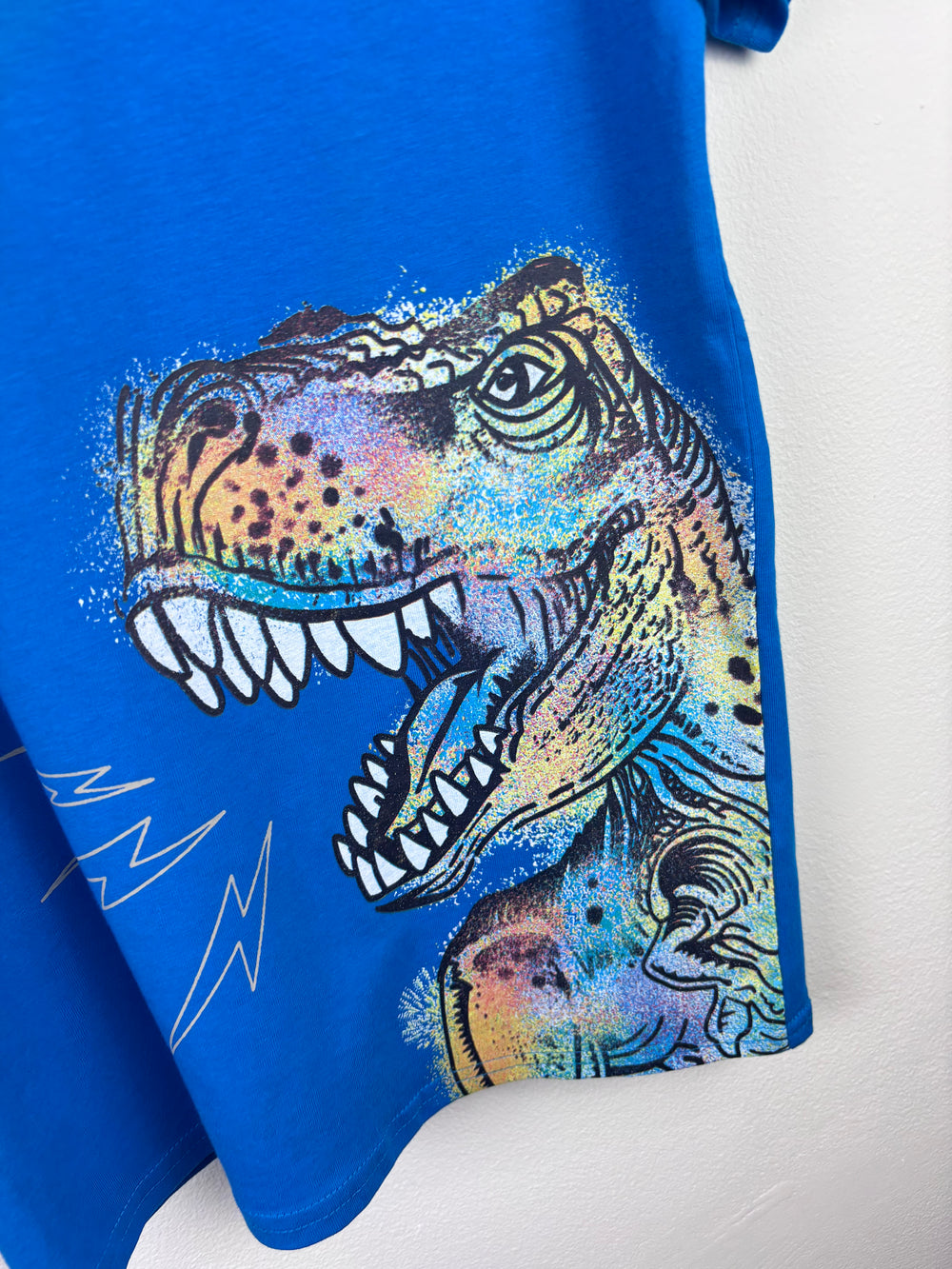 Dunnes Blue Dinosaur T-Shirt 8-9 Years-Tops-Second Snuggle Preloved