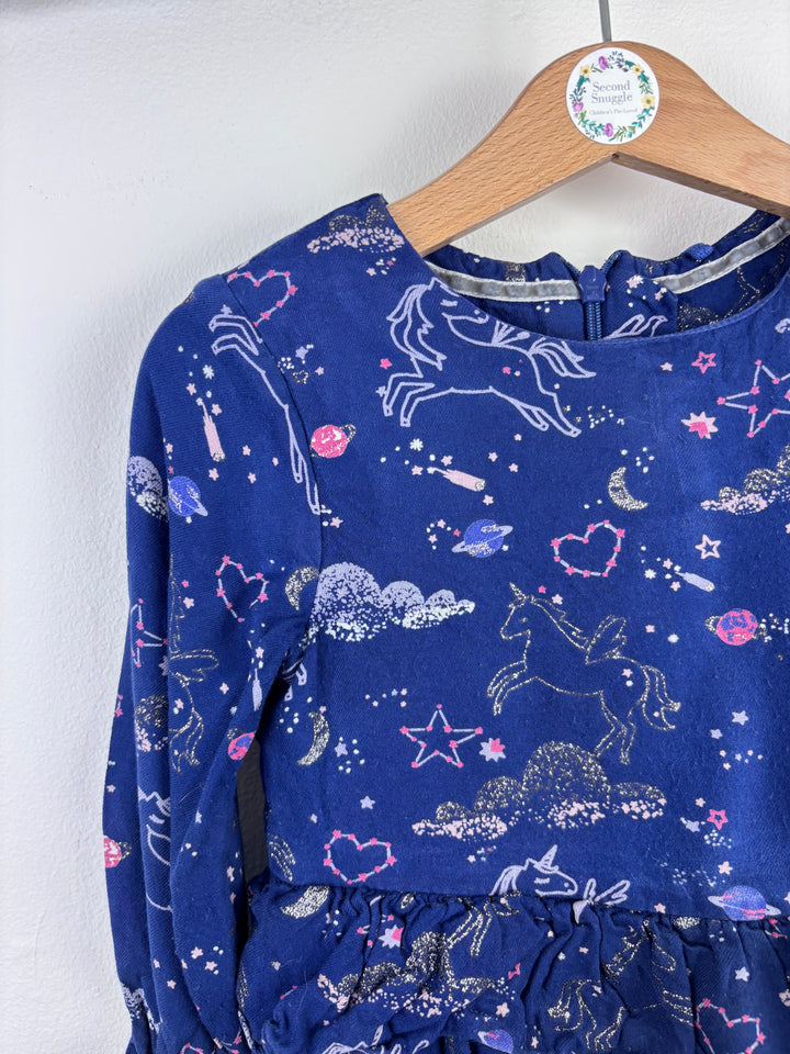 M&S Navy Unicorn Dress 2-3 Years-Dresses-Second Snuggle Preloved