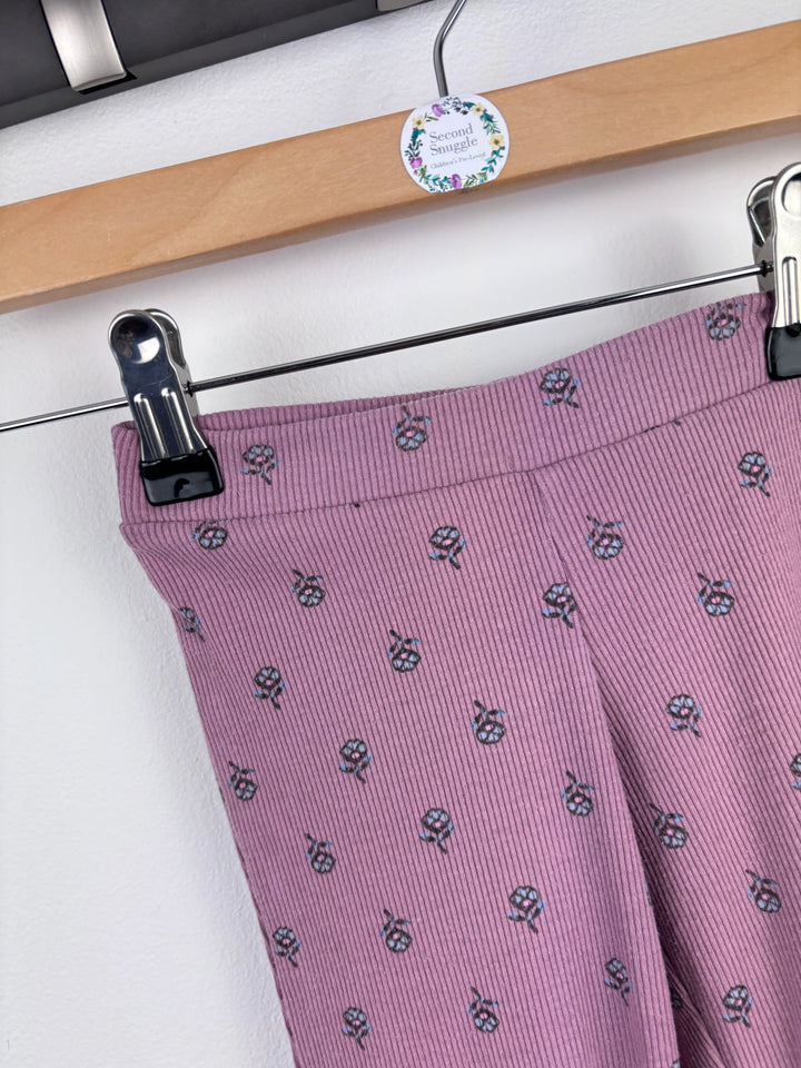 H&M Lilac Printed Flared Leggings 18-24 Months