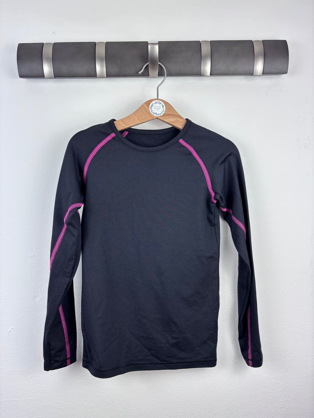 M&S Black Thermal Top 7-8 Years-Tops-Second Snuggle Preloved