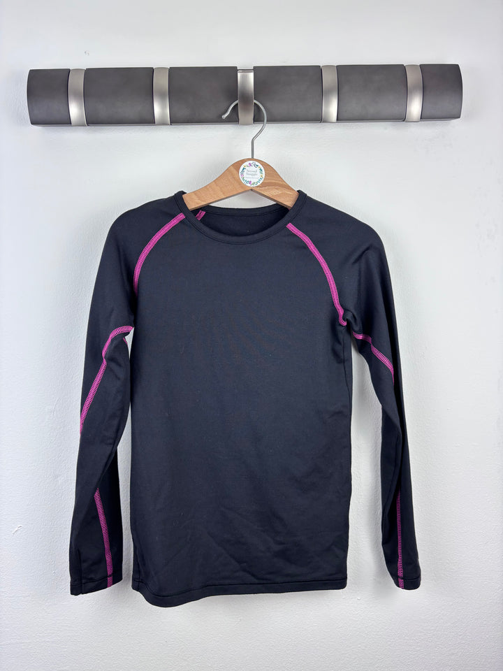 M&S Black Thermal Top 7-8 Years-Tops-Second Snuggle Preloved