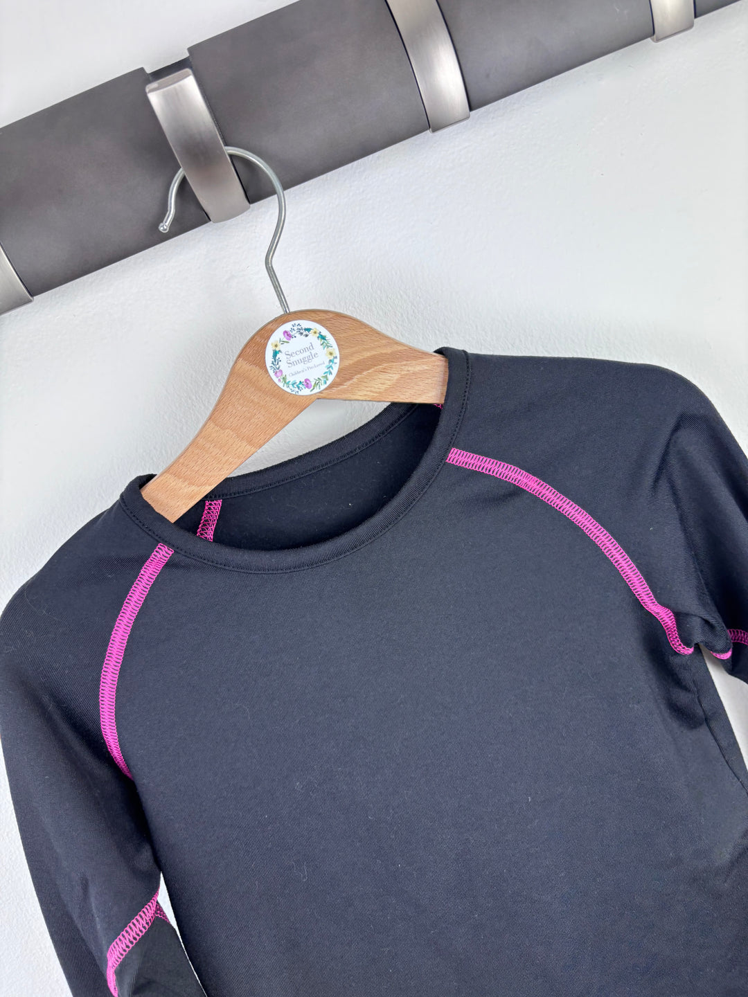 M&S Black Thermal Top 7-8 Years-Tops-Second Snuggle Preloved