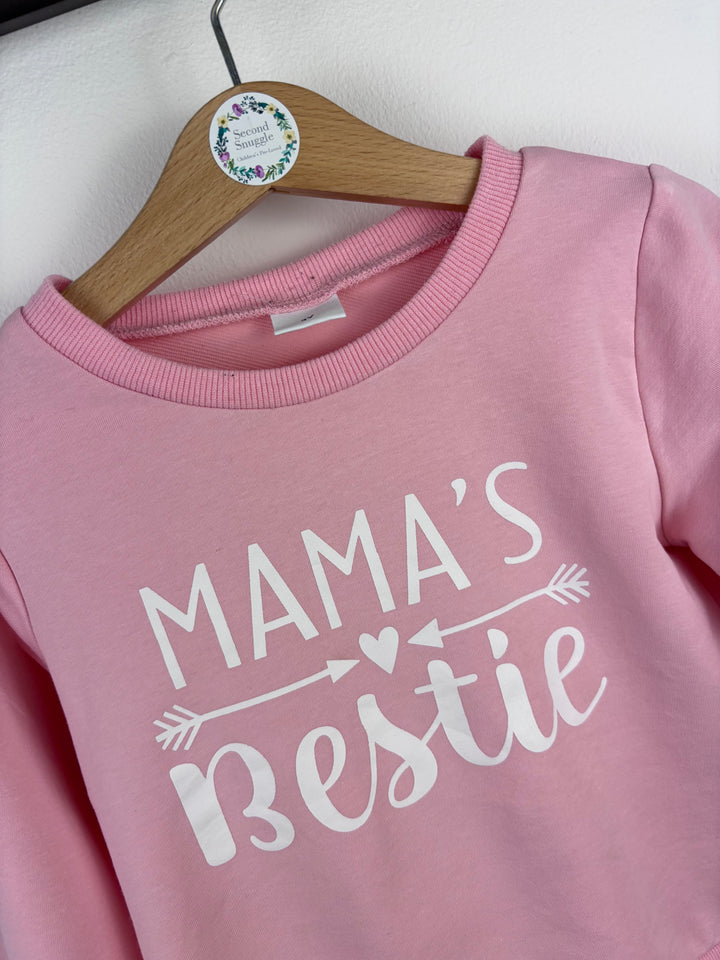 Unbranded Pink Mama’s Bestie Sweatshirt 3 Years-Jumpers-Second Snuggle Preloved