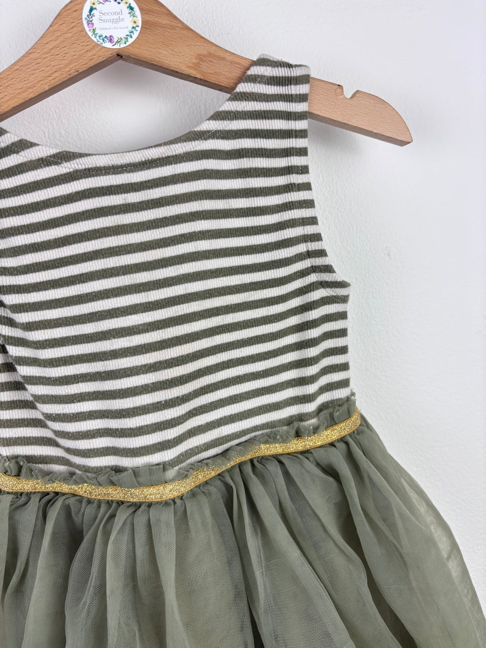 Mini Boden Stripe and Tulle Dress 2-3 Years-Dresses-Second Snuggle Preloved