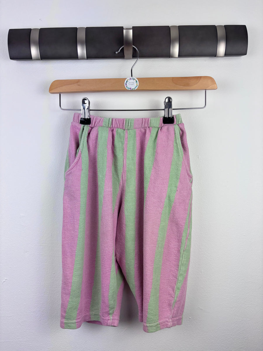 Next Pink and Green Stripe Shorts 18-24 Months-Trousers-Second Snuggle Preloved