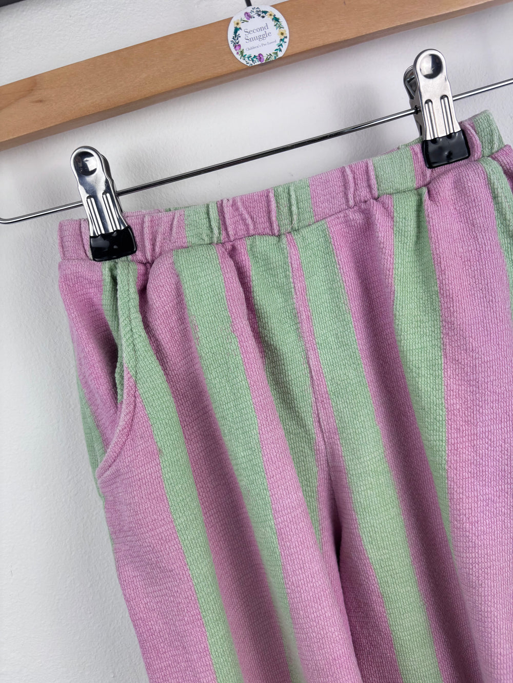 Next Pink and Green Stripe Shorts 18-24 Months-Trousers-Second Snuggle Preloved