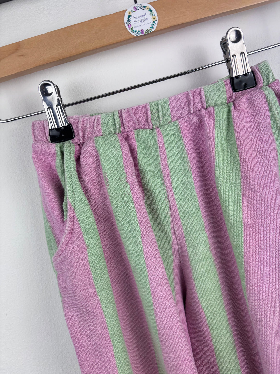 Next Pink and Green Stripe Shorts 18-24 Months-Trousers-Second Snuggle Preloved